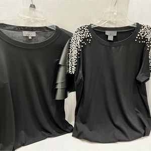 Two Garcia Embellished Tops Size L New without Tags